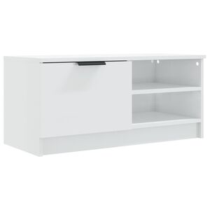 vidaXL TV stol&iacute;k leskl&yacute; biely 80x35x36,5 cm spracovan&eacute; drevo