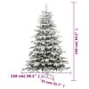 vidaXL Umel&yacute; v&yacute;klopn&yacute; vianočn&yacute; stromček 300 LED a snehov&eacute; vločky 240cm