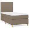vidaXL Posteľn&yacute; r&aacute;m boxsping s matracom sivohned&yacute; 90x200 cm l&aacute;tka