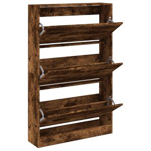 vidaXL Botn&iacute;k dymov&yacute; dub 80x21x125,5 cm spracovan&eacute; drevo