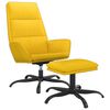 vidaXL Relaxačn&eacute; kreslo s podnožkou horčicovo-žlt&eacute; zamat