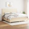 vidaXL Boxspring posteľ s matracom kr&eacute;mov&aacute; 200x200 cm l&aacute;tka