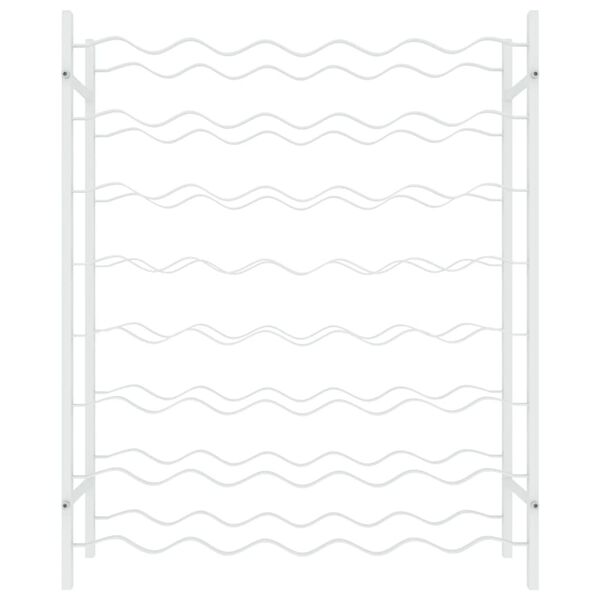 vidaXL Stojan na v&iacute;no na 48 flia&scaron; biely kovov&yacute;