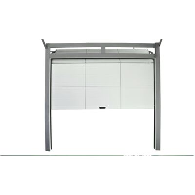 vidaXL Sekcionálna garážová brána, sivo biela