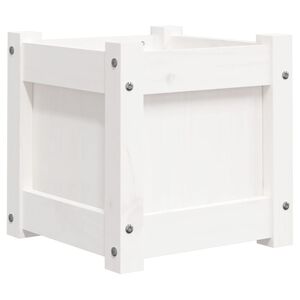 vidaXL Z&aacute;hradn&yacute; kvetin&aacute;č biely 31x31x31 cm mas&iacute;vna borovica