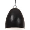 vidaXL Industri&aacute;lna z&aacute;vesn&aacute; lampa 25 W, čierna, okr&uacute;hla 42 cm E27