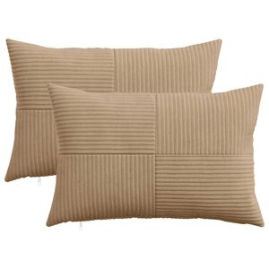 vidaXL Poťah na podložku 2 pcs ALMELO Hned&aacute; 30 x 50 cm man&scaron;estr