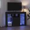 vidaXL Rohov&yacute; LED TV kabinet Čierna 100x40x68cm Kompozitn&eacute; drevo