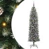 vidaXL Umel&yacute; chud&yacute; vianočn&yacute; strom Zelen&aacute; a biela 210 cm