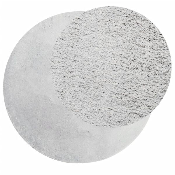 vidaXL Koberec HUARTE s kr&aacute;tkym vlakom um&yacute;vateľn&yacute; siv&yacute; &Oslash; 80 cm