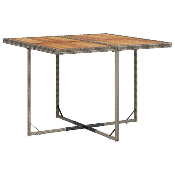 vidaXL 9-dielna z&aacute;hradn&aacute; jed&aacute;lensk&aacute; sada s podložkami siv&aacute; polyratan