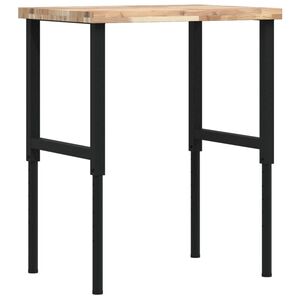 vidaXL Pracovn&yacute; st&ocirc;l 80x60x(73-99,5) cm mas&iacute;vna ak&aacute;cia obdĺžnik