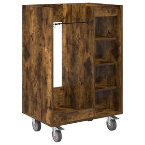 vidaXL Golfov&aacute; skriňa s kolesom Dymov&aacute; dub 65 x 45 x 98 cm