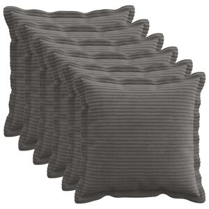 vidaXL Poťah na podložku 6 ks HOUTEN Tmavosiv&aacute; 45 x 45 cm man&scaron;estr