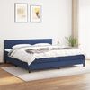 vidaXL Boxspring posteľ s matracom modrá 200x200 cm látka