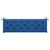 vidaXL Záhradná lavička, modrá podložka 175 cm, tíkový masív