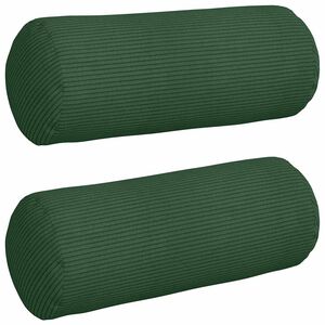 vidaXL Podložkov&eacute; vank&uacute;&scaron;e 2 pcs Tmavozelen&aacute; &Oslash; 15 x 40 cm