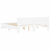 vidaXL Posteľný rám s čelom biely 160x200 cm