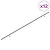 vidaXL Rukov&auml;ť skrine 12 ks Strieborn&aacute; 800 mm Nerezov&aacute; oceľ