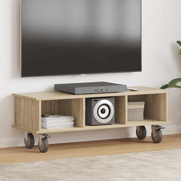 vidaXL TV stol&iacute;k Sonoma dub 100 x 35 x 35 cm Kompozitn&eacute; drevo