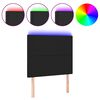 vidaXL Čelo postele s LED čierne 100x5x118/128 cm umel&aacute; koža