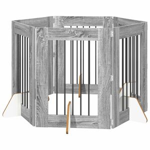 vidaXL Br&aacute;na pre psov so stojanmi 6 pcs Siv&aacute; sonoma 60 x 80 cm