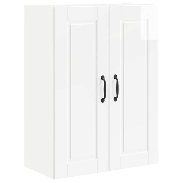 vidaXL Kuchynsk&aacute; skriňa s poličkou Vysok&yacute; lesk bielej 60 x 31 x 80 cm