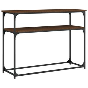 vidaXL Konzolov&yacute; stol&iacute;k hned&yacute; dub 100x35,5x75 cm kompozitn&eacute; drevo