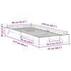 vidaXL Rám postele Hnedá 90 x 210 cm Masívne borovicové drevo