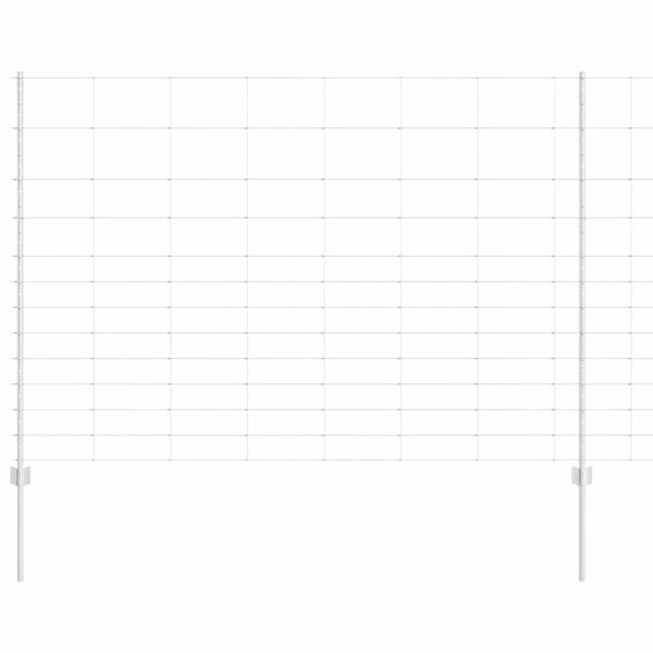 vidaXL Plot s podperou Strieborn&aacute; 1,5 x 50 m Oceľ
