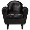 vidaXL Klubov&eacute; kreslo čierne 77x65x79 cm prav&aacute; koža