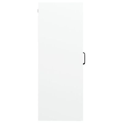 vidaXL Závesná nástenná skrinka lesklá biela 69,5x34x90 cm