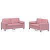 vidaXL 2-dielna sedacia s&uacute;prava s vank&uacute;&scaron;mi ružov&aacute; zamat