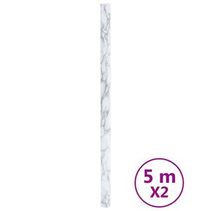 vidaXL N&aacute;lepky na n&aacute;bytok samolepiace mramorov&eacute; biele 90x500 cm PVC