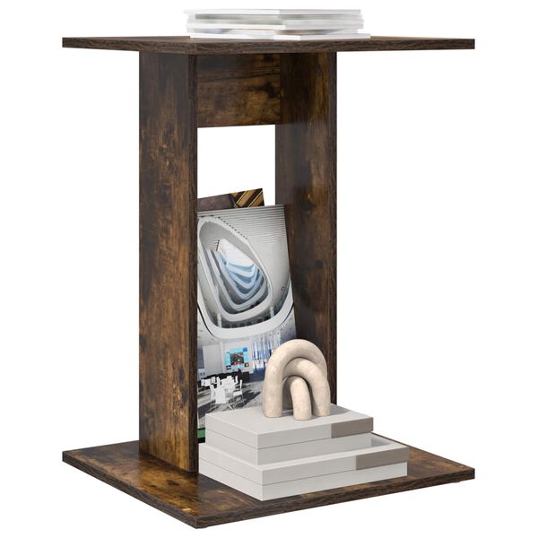 vidaXL Bočn&yacute; st&ocirc;l Dymov&aacute; dub 45 x 40 x 62,5 cm Kompozitn&eacute; drevo