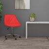 vidaXL Otočn&aacute; kancel&aacute;rska stolička červen&aacute; umel&aacute; koža