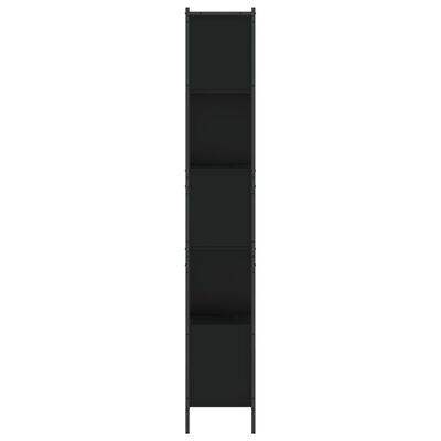 vidaXL Knižnica čierna 72x28x172 cm kompozitné drevo