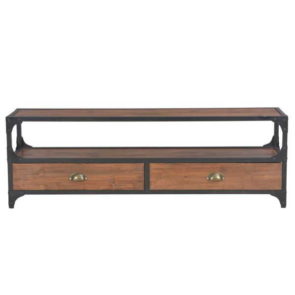 vidaXL TV skrinka s 2 zásuvkami 120x30x40 cm masívne borovicové drevo