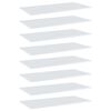vidaXL Pr&iacute;davn&eacute; police 8 ks, leskl&eacute; biele 80x30x1,5 cm, drevotrieska