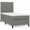 vidaXL Posteľn&yacute; r&aacute;m boxsping s matracom tmavosiv&yacute; 80x200 cm l&aacute;tka