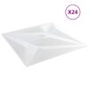 vidaXL N&aacute;stenn&eacute; panely Hviezda 24 pcs Biely Star 50 x 50 cm XPS Pena