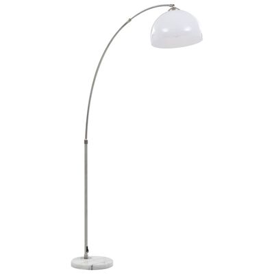vidaXL Oblúková lampa strieborná 200 cm 60 W E27