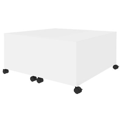 vidaXL Konferenčný stolík biely 75x75x38 cm drevotrieska