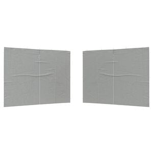 vidaXL Bočn&aacute; stena p&aacute;rty stanu 2 pcs Svetlosiv&aacute; 400 x 195 cm PE a oceľ