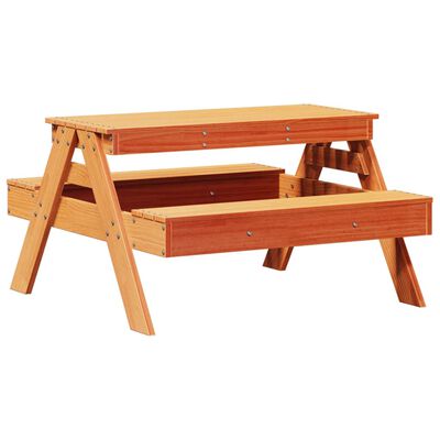 vidaXL Piknikový stôl pre deti voskový 88x97x52 cm borovicový masív