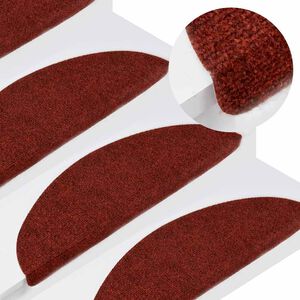 vidaXL Samolepiace n&aacute;&scaron;ľapy na schody 15 ks 56x17x3 cm červen&eacute;