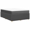 vidaXL Boxspring posteľ s matracom tmavosiv&aacute; 140x190 cm l&aacute;tka
