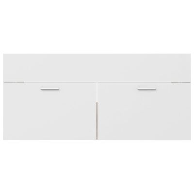 vidaXL 2-dielna súprava kúpeľňového nábytku biela a dub sonoma drevotrieska