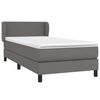 vidaXL Boxspring posteľ s matracom siv&aacute; 90x190 cm umel&aacute; koža