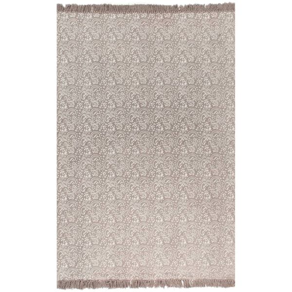 vidaXL Kilim koberec sivohned&yacute; 160x230 cm bavlnen&yacute; vzorovan&yacute;
